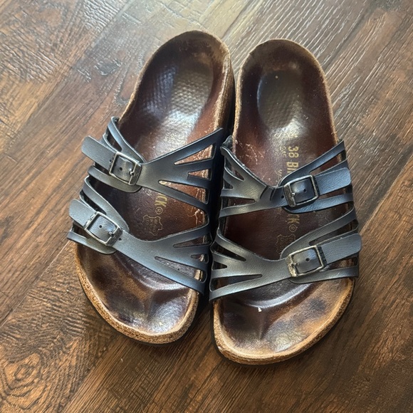 Birkenstock Silver and Brown Strappy Sandals size 38 - Picture 5 of 7